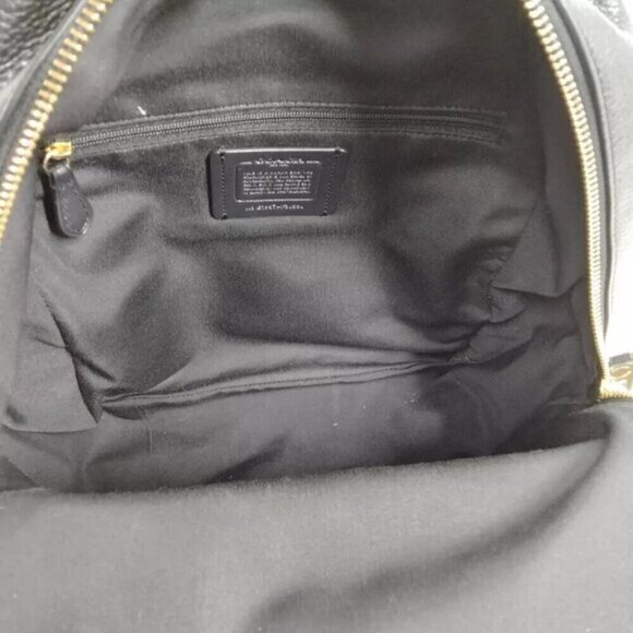 COACH Black Leather Backpack Bag main image 6